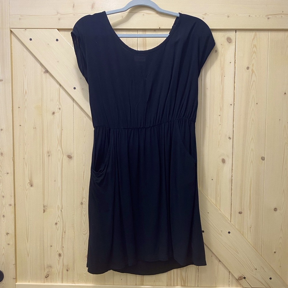 Mossimo Black Scoop Neck Midi Dress